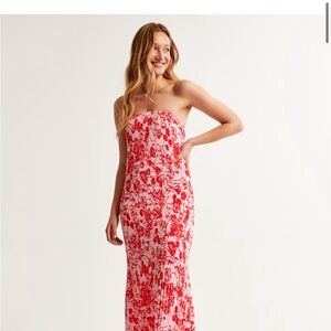 Abercrombie A&F Giselle Pleat Release Midi Dress